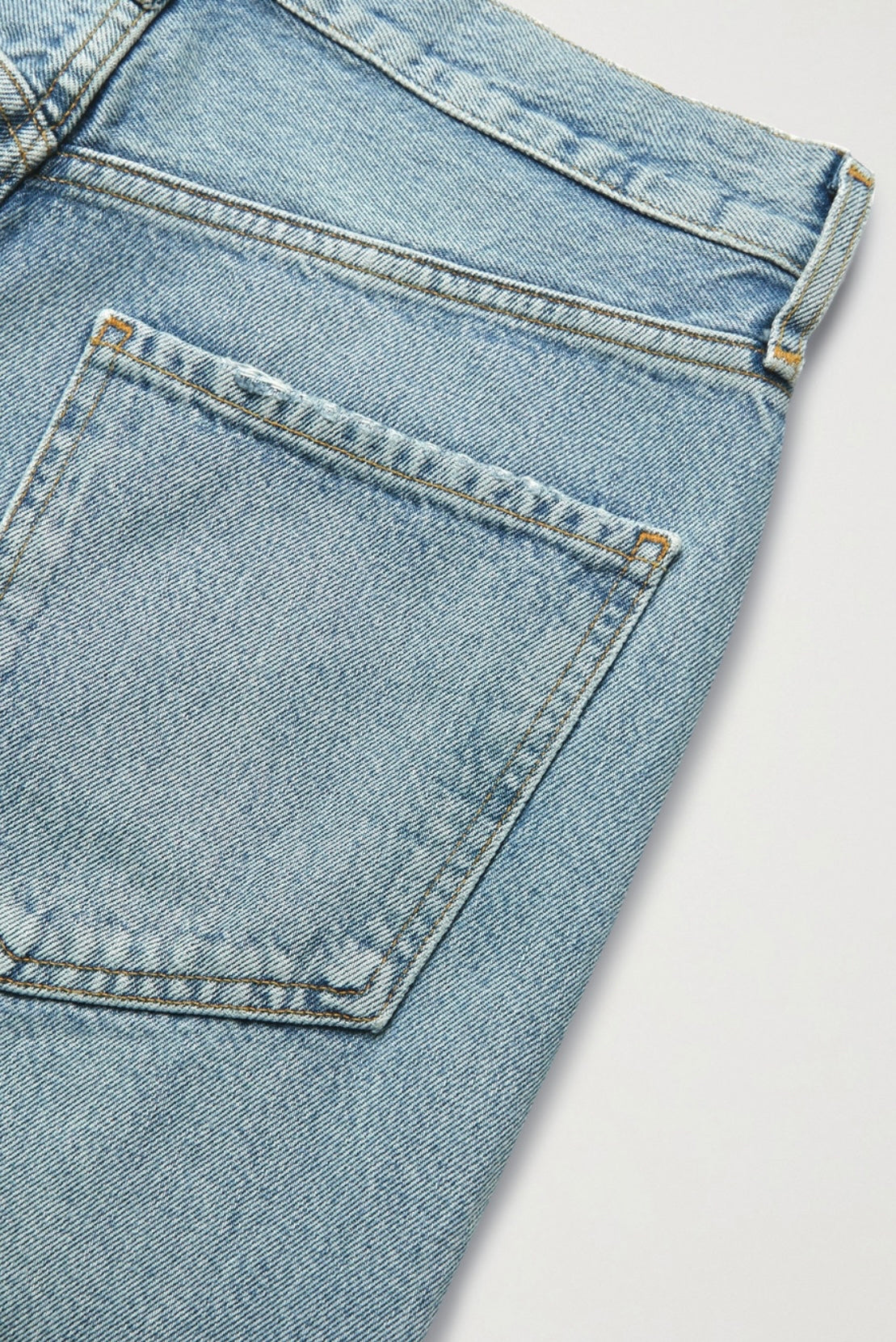 AGOLDE
Riley distressed cropped high-rise straight-leg organic jeans