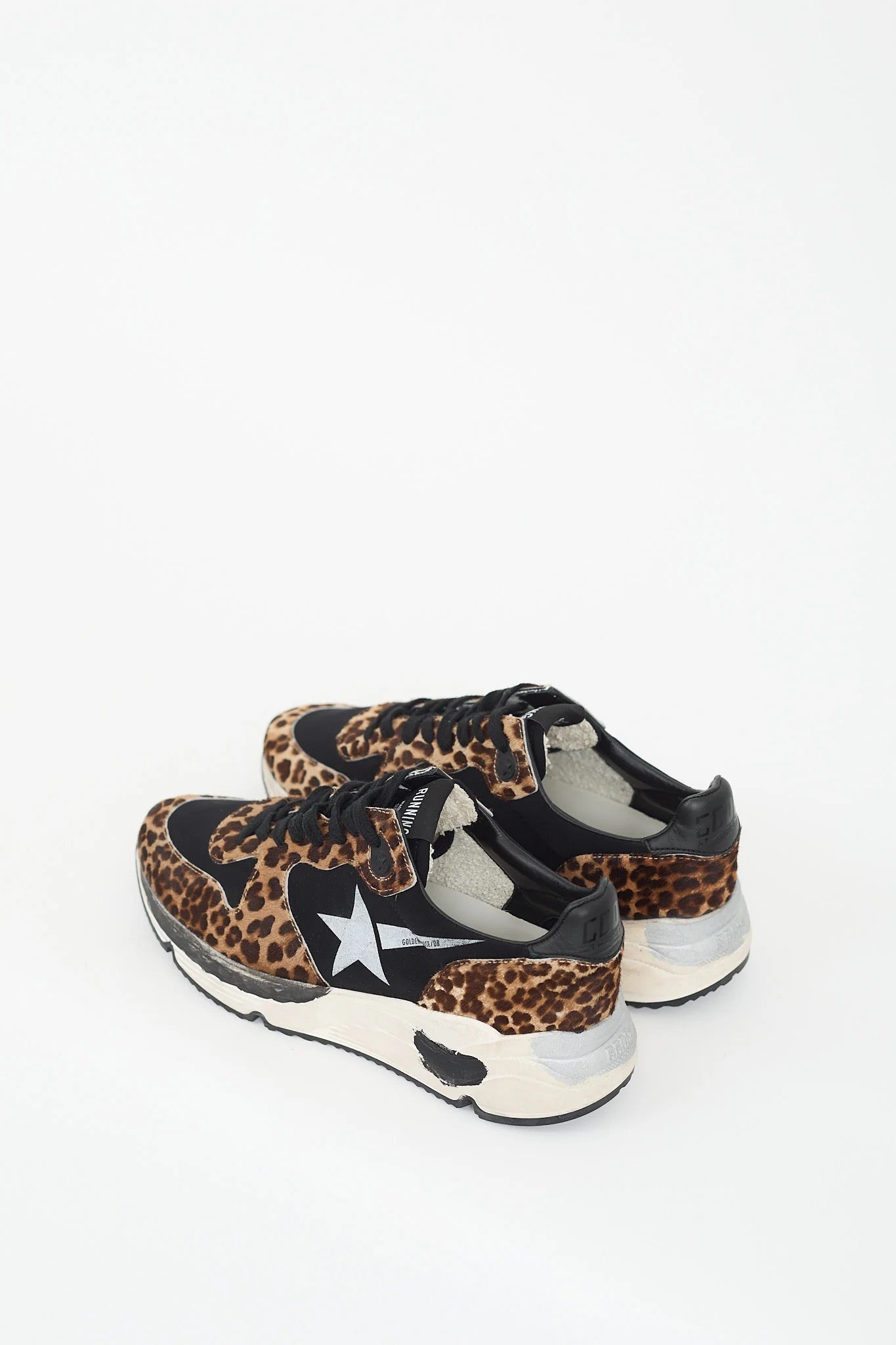GOLDEN GOOSE leopard print sneakers