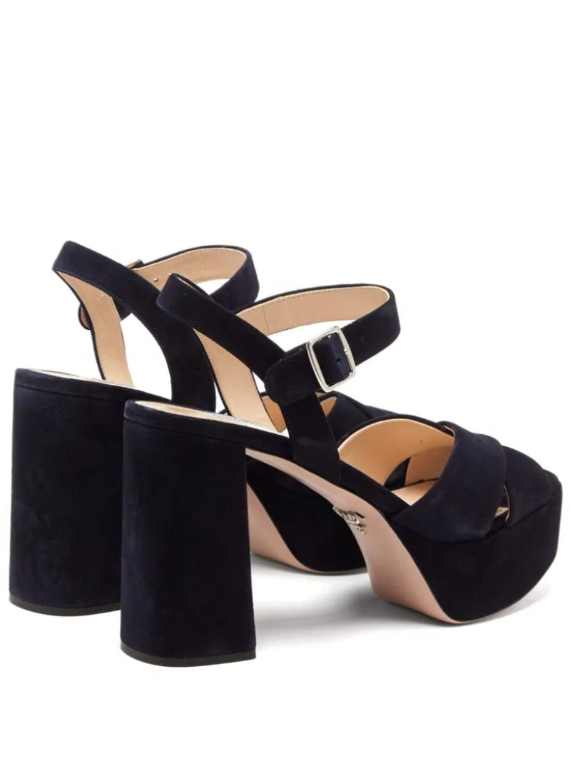Prada - Suede Platform Sandals