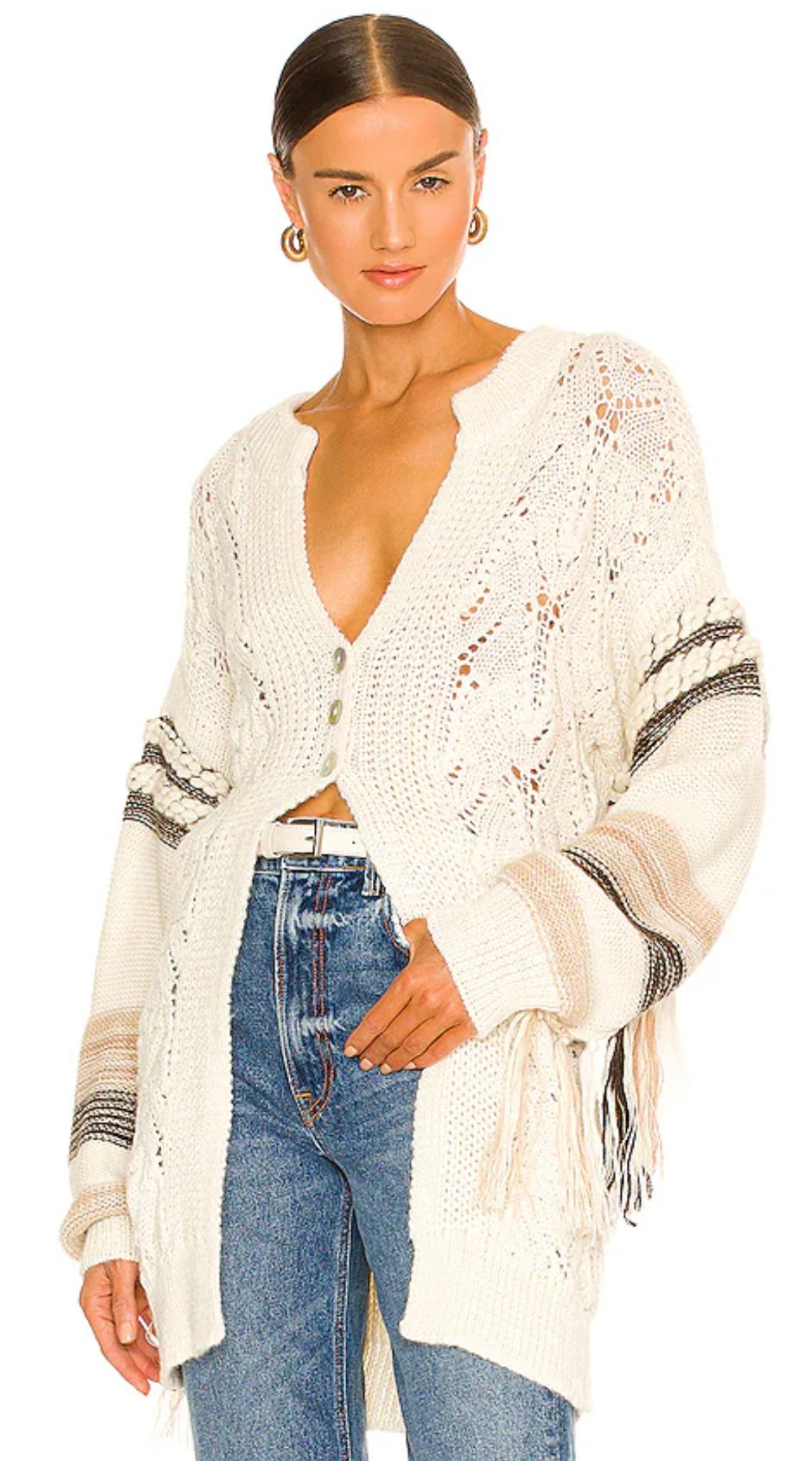 SIMKHAI - Junia Fringe Sweater