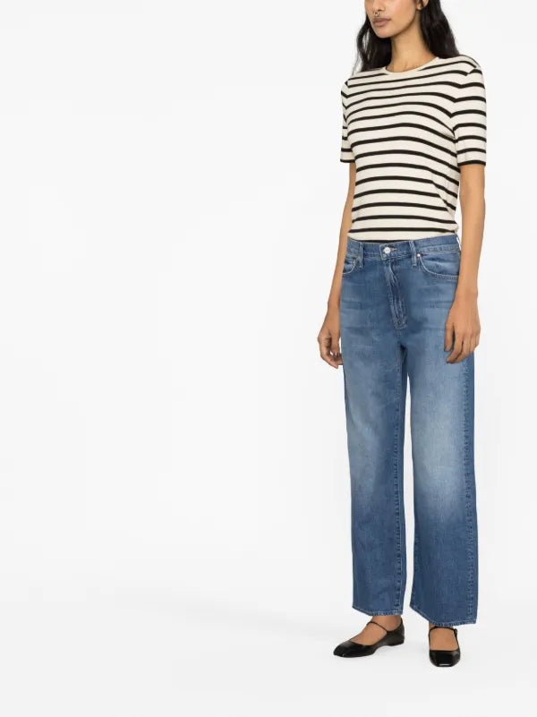 Mother The Dodger Ankle In Medium Blue Wash Jeans