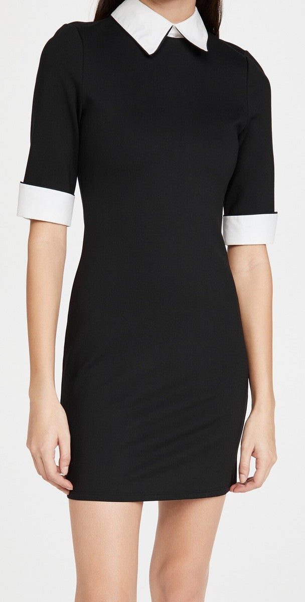 ALICE & OLIVIA NWT black dress with white collar