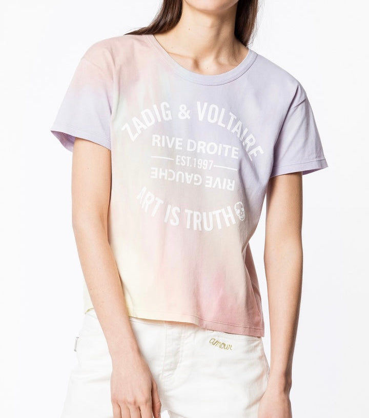 Zadig & Voltaire Pastel Tie Dye Tshirt