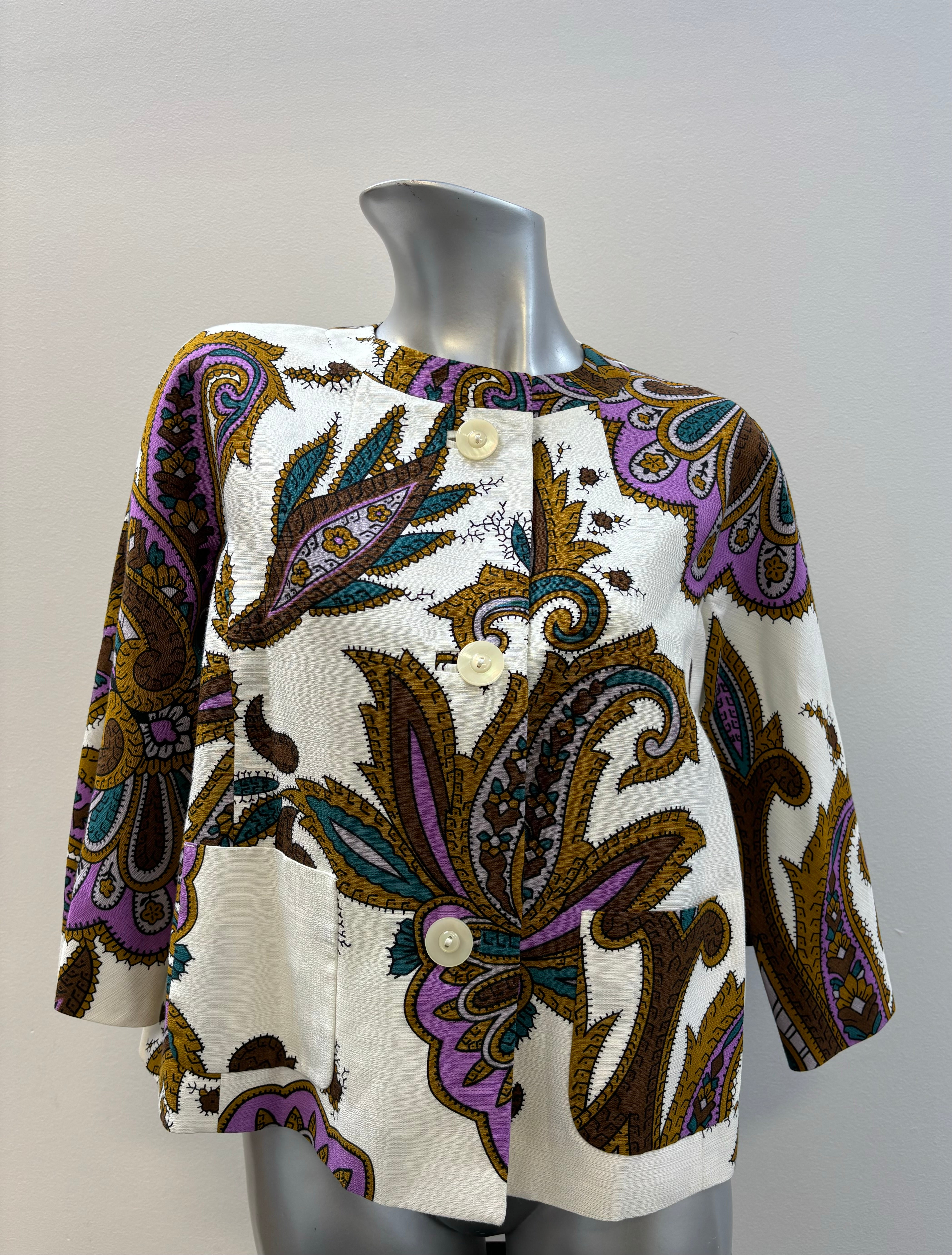 ETRO Cropped Floral Paisley Jacket