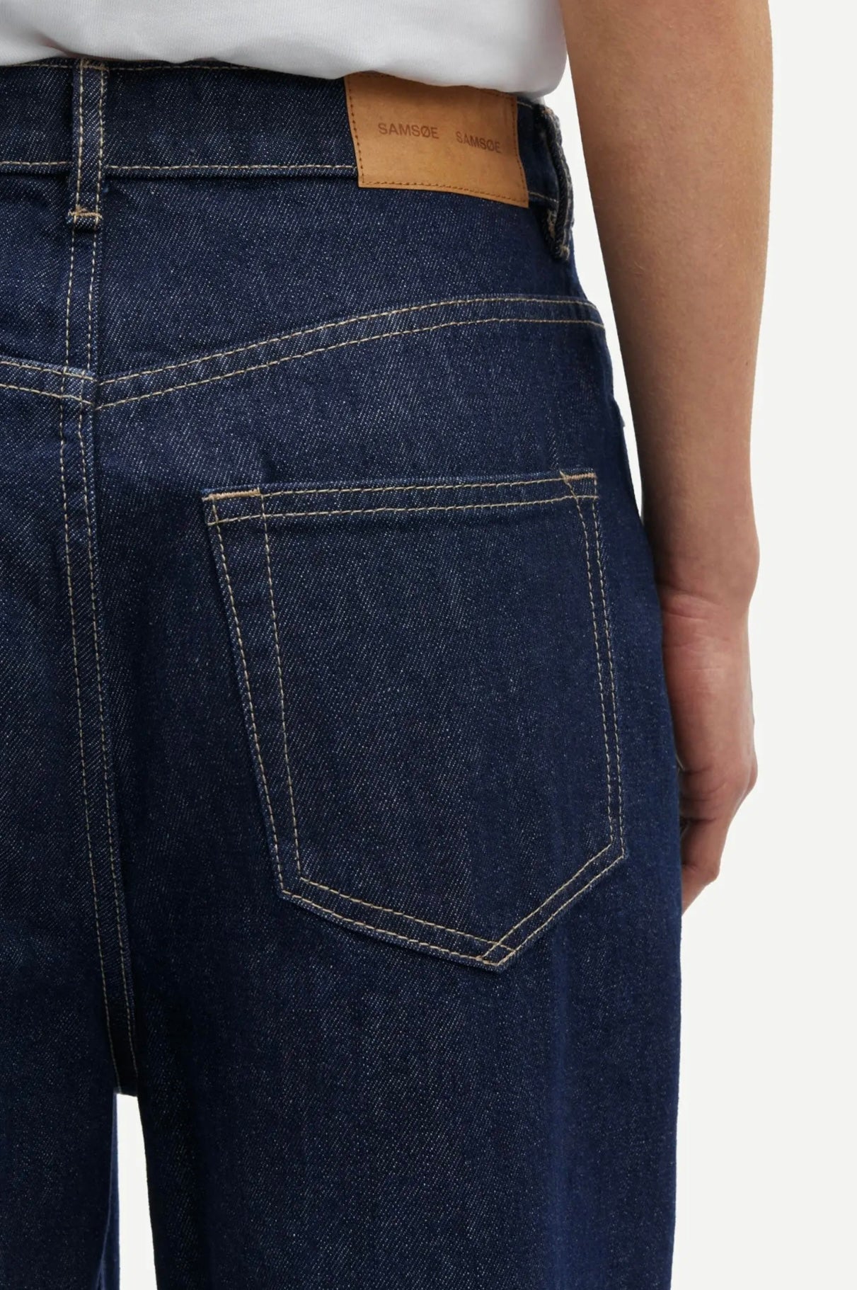 SAMSOE SAMSOE wide leg dark denim