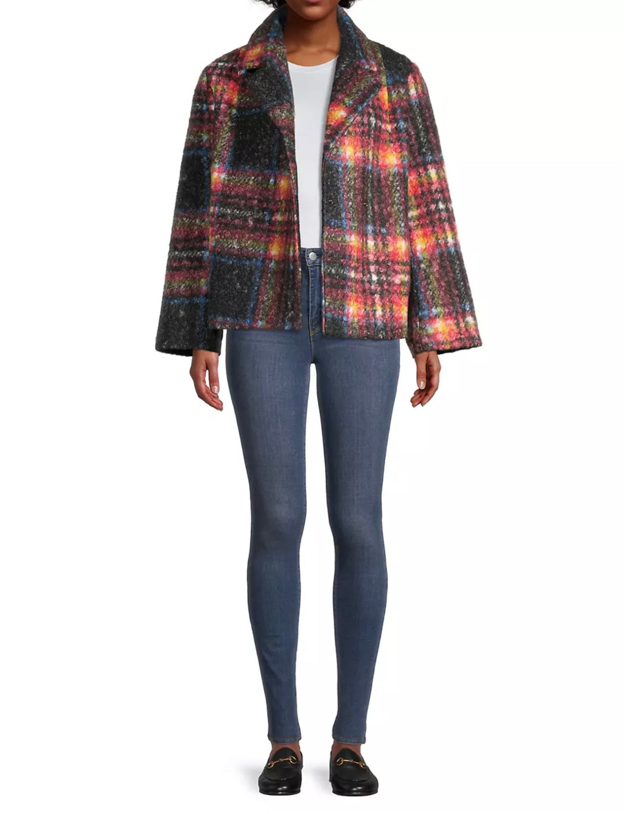 Apparis
Sally plaid-print faux wool coat