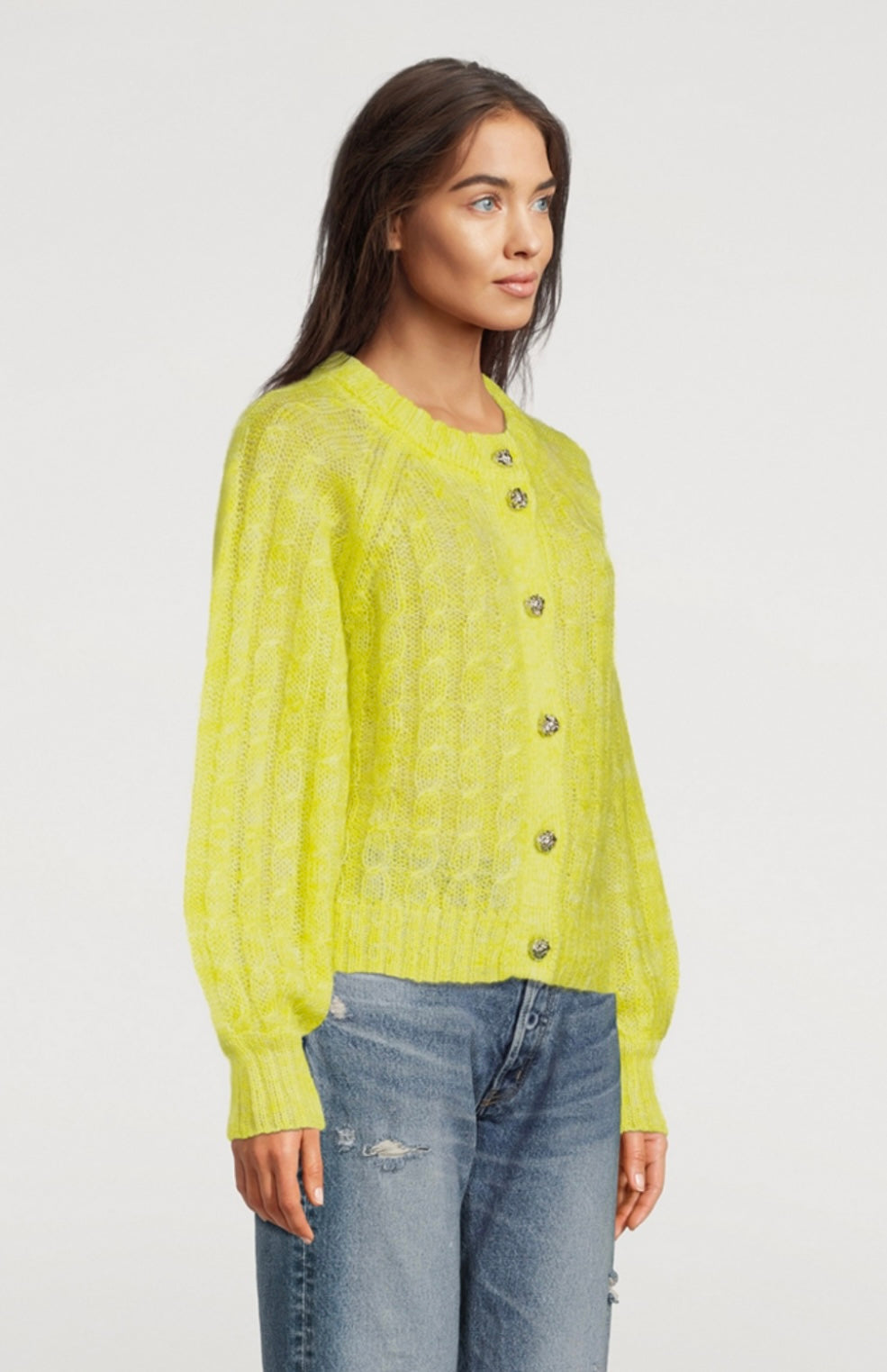 GANNI
Relaxed Cable-Knit Cardigan