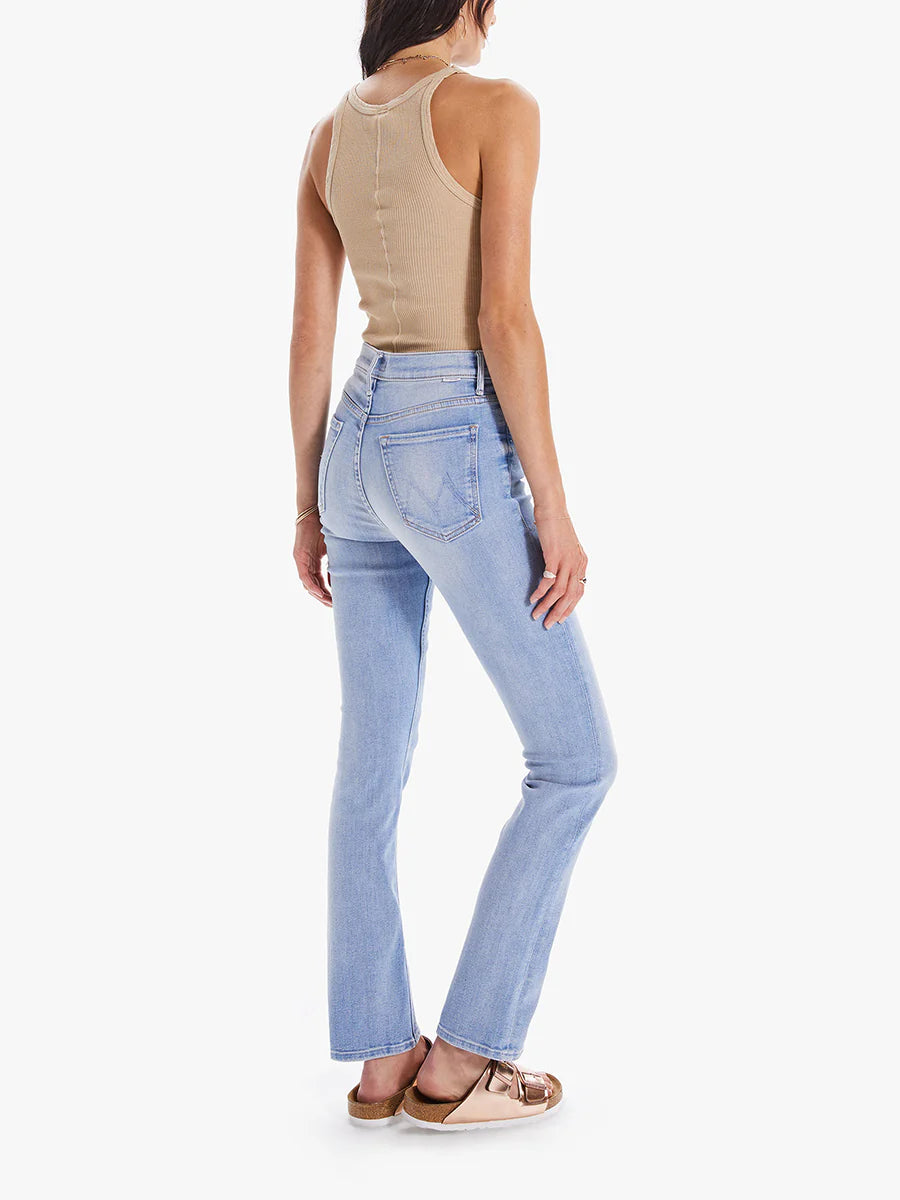 MOTHER the mid rise dazzler flood in sweet petals jeans