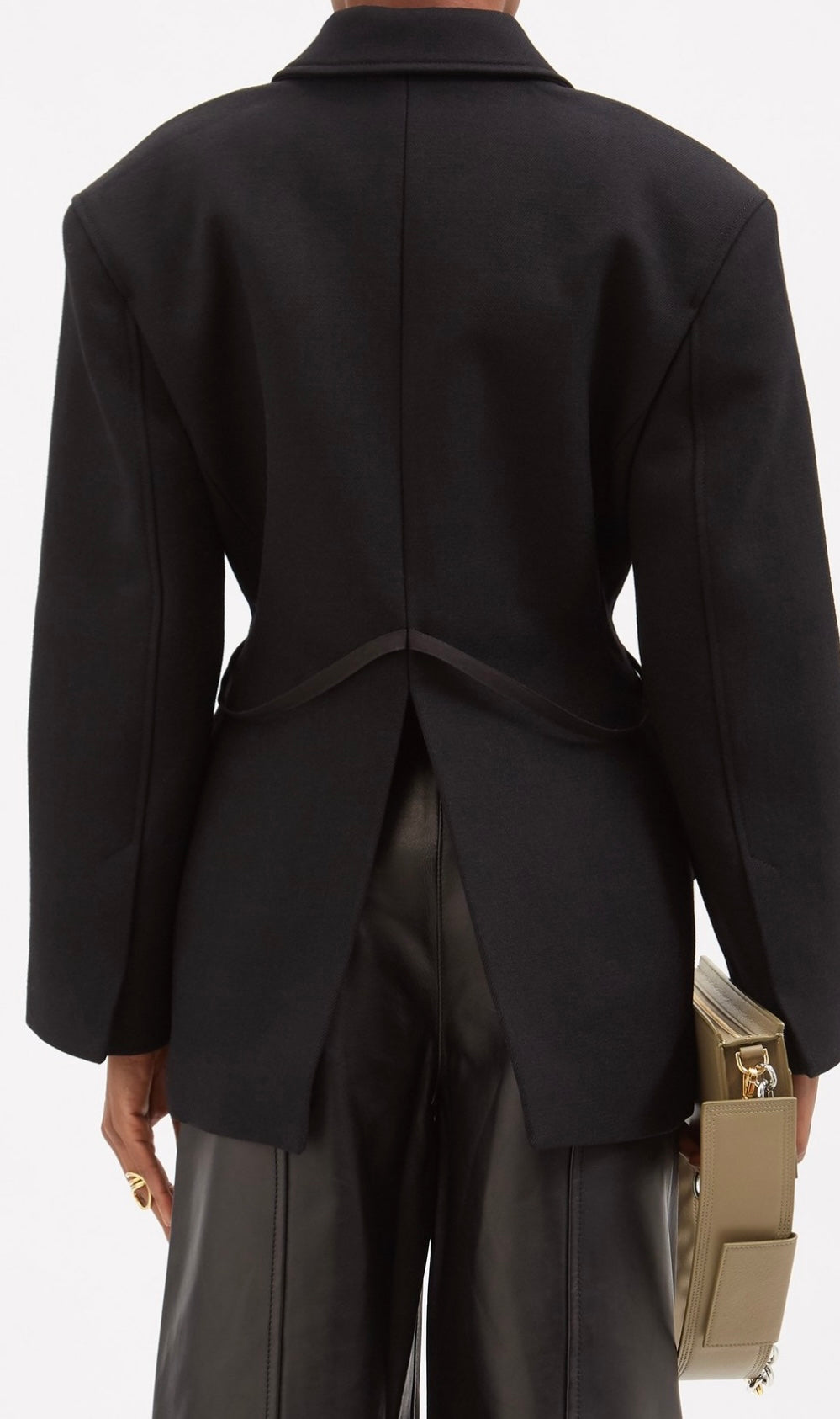 Jacquemus
Women's Black Soco Belted Wool-twill Blazer