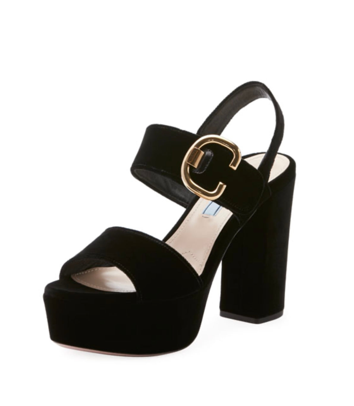 PRE-LOVED PRADA -
Velvet Platform Sandal