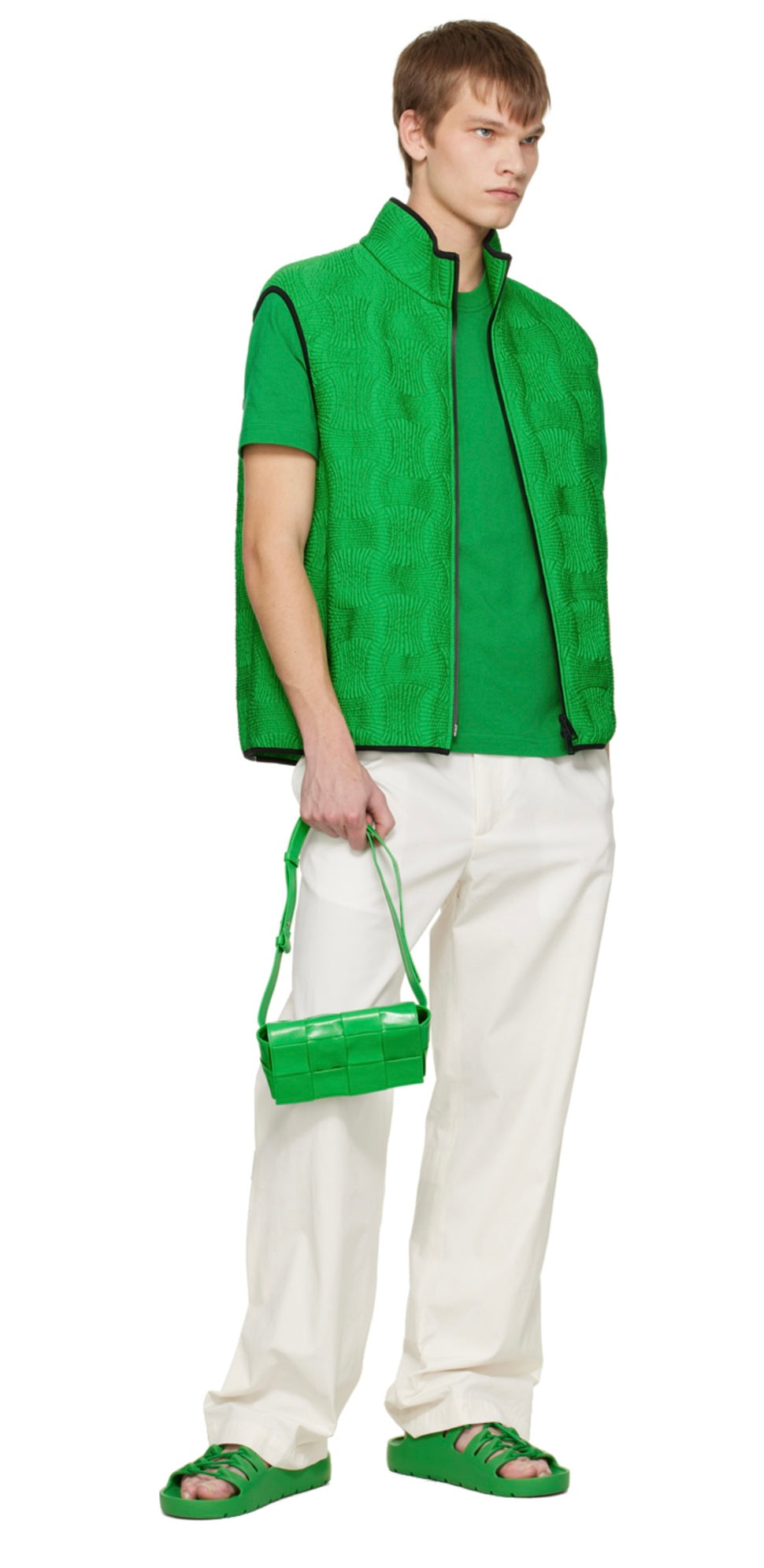 Bottega Veneta Mini Intreccio Cassette Belt Bag Green