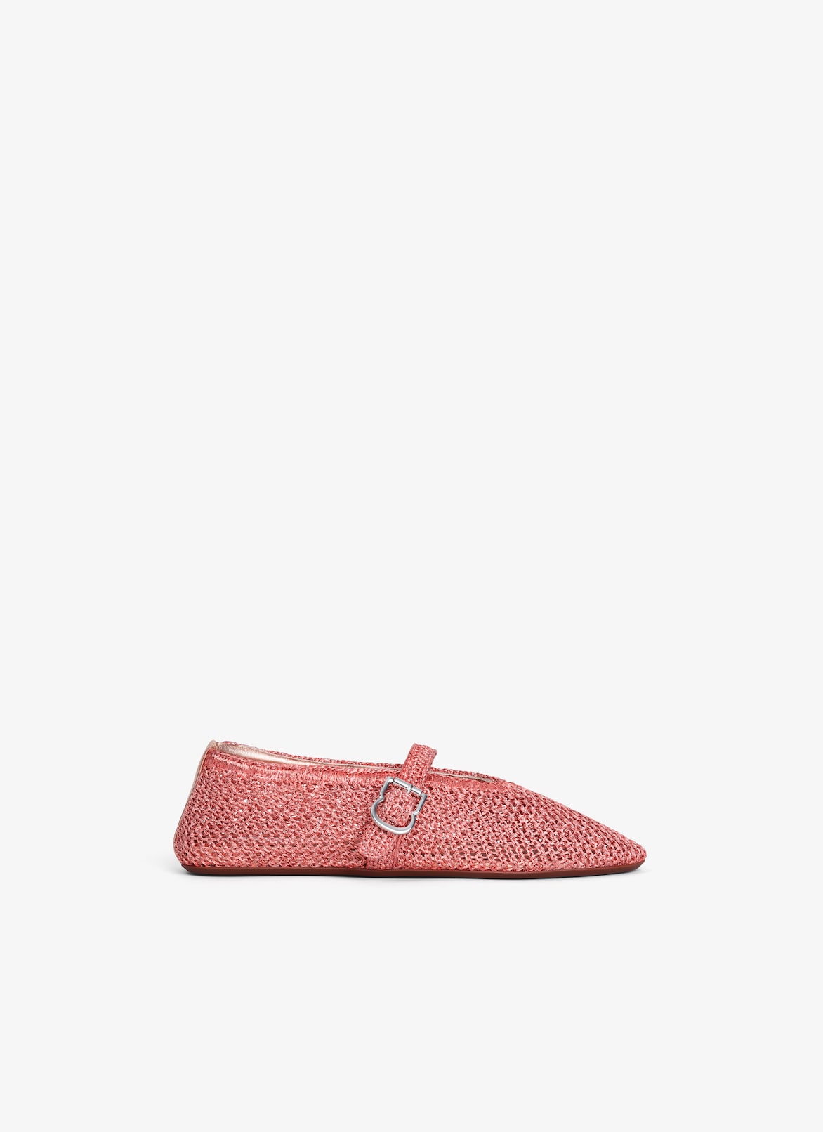 ALAIA metallic mesh ballet flats