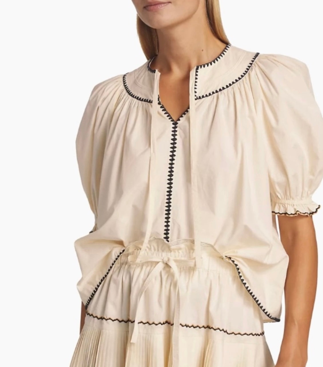 Ulla Johnson - Ruby Cotton Puff Sleeve Top