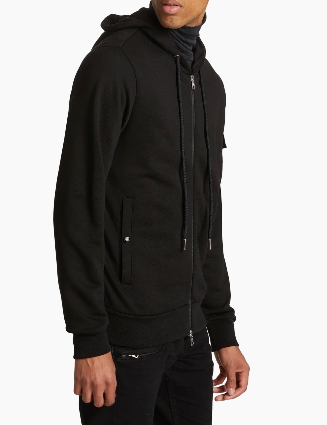 Moncler Mix Media Regular Fit Full Zip Hoodie
