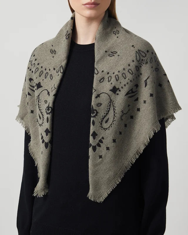 KUJTEN HACHIKO PAISLEY-PRINT CASHMERE SCARF