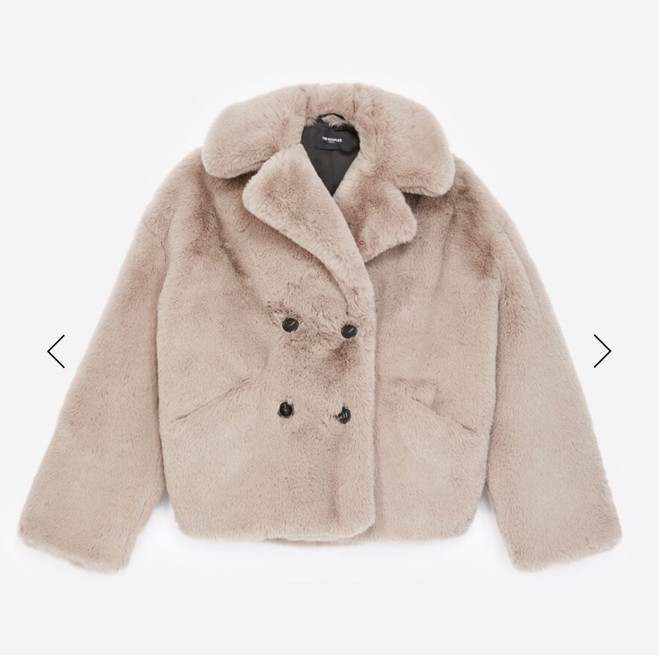 The Kooples - CROPPED GREY FAUX FUR COAT