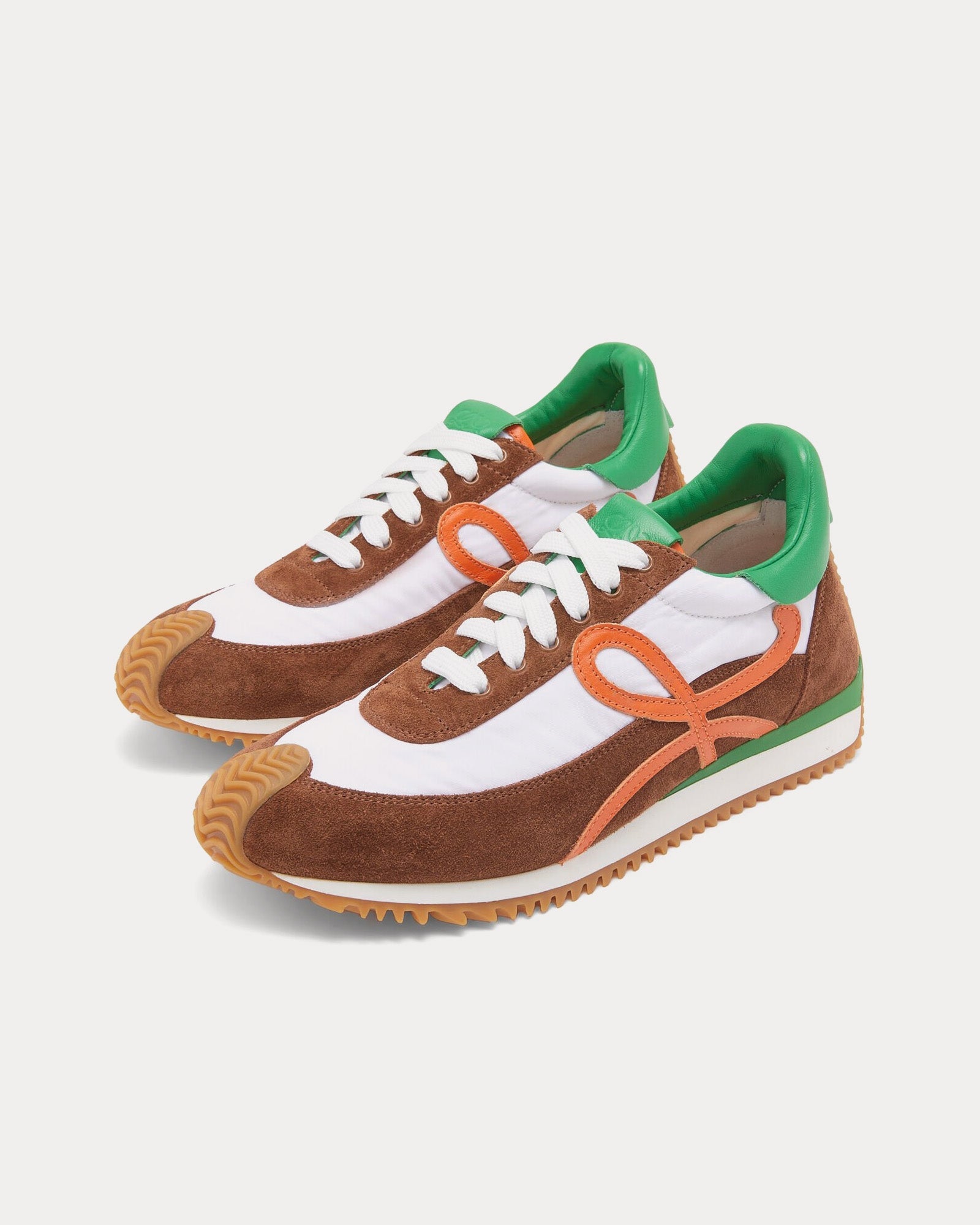 LOEWE multicolor brown orange green flow runner sneakers