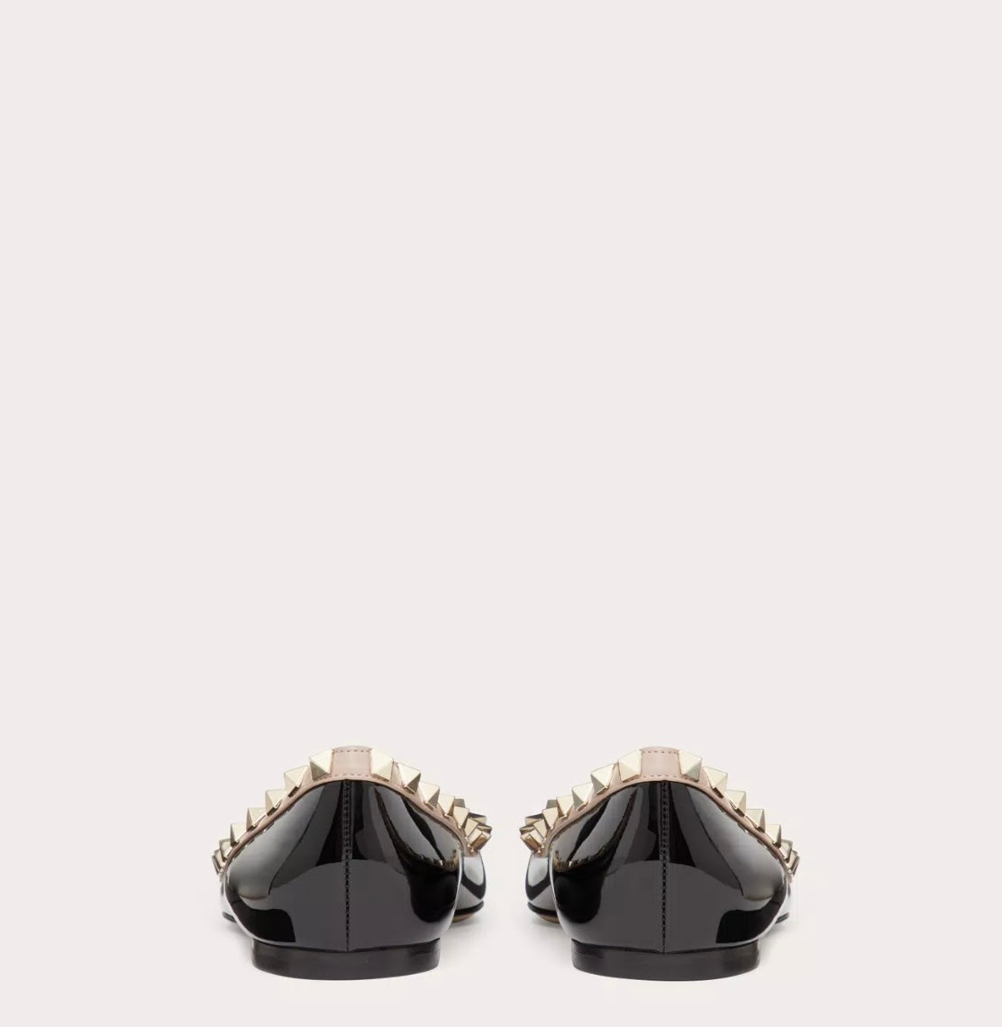 Valentino - Rockstud Pointed Toe Ballerina Flat