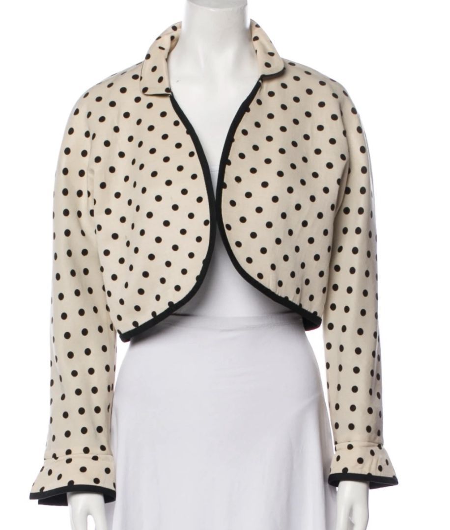 Christian Dior Polka Dot Cropped Jacket