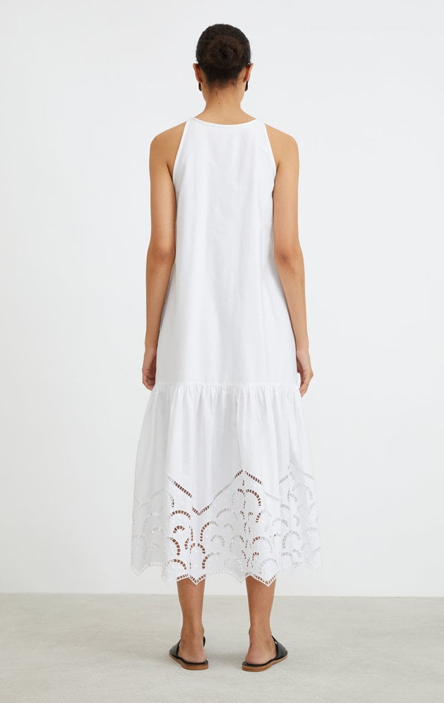 Rodebjer - Hermosa Embroidered White Sleeveless Dress