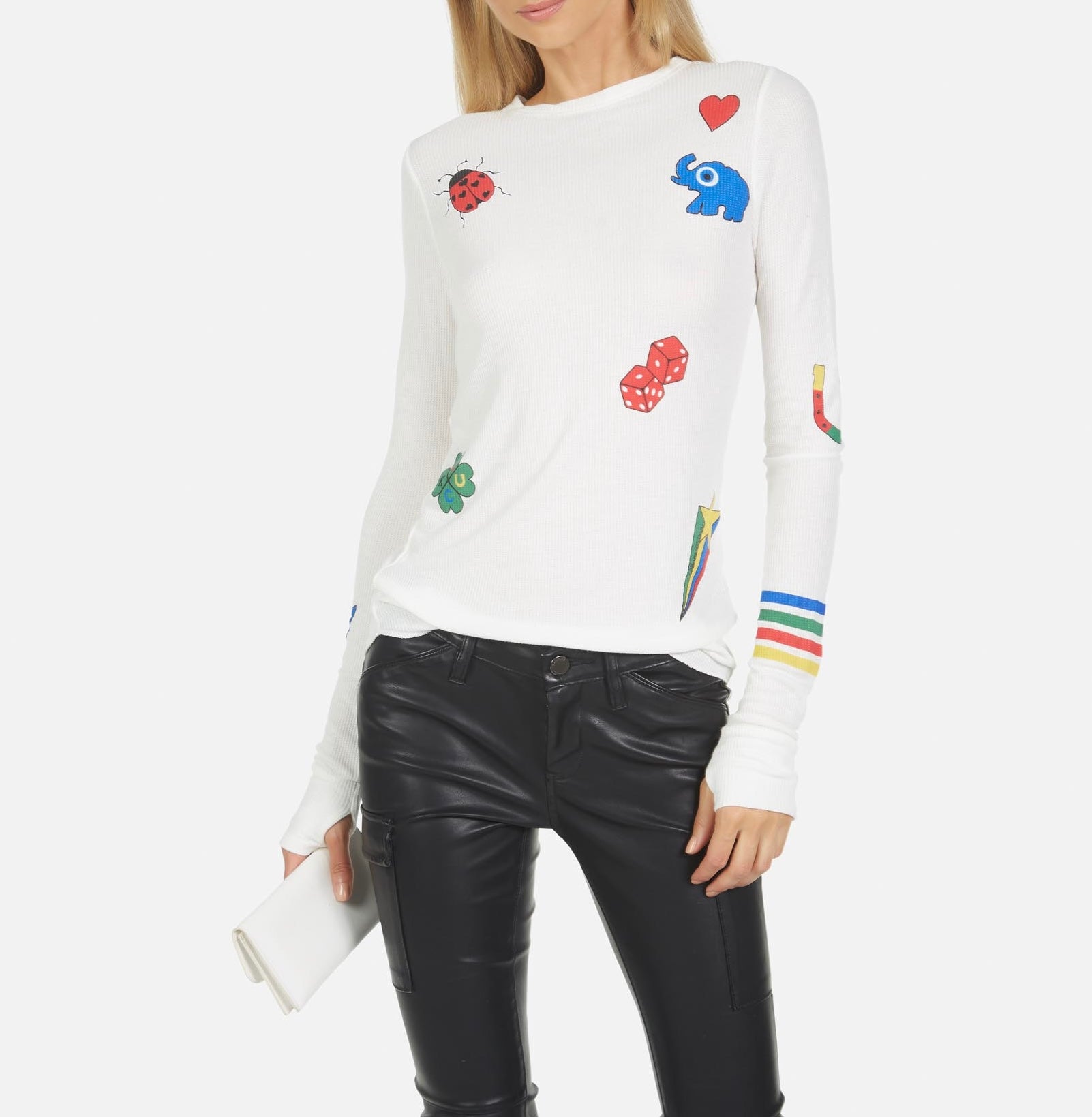 Lauren Moshi Icon Waffle Long Sleeve