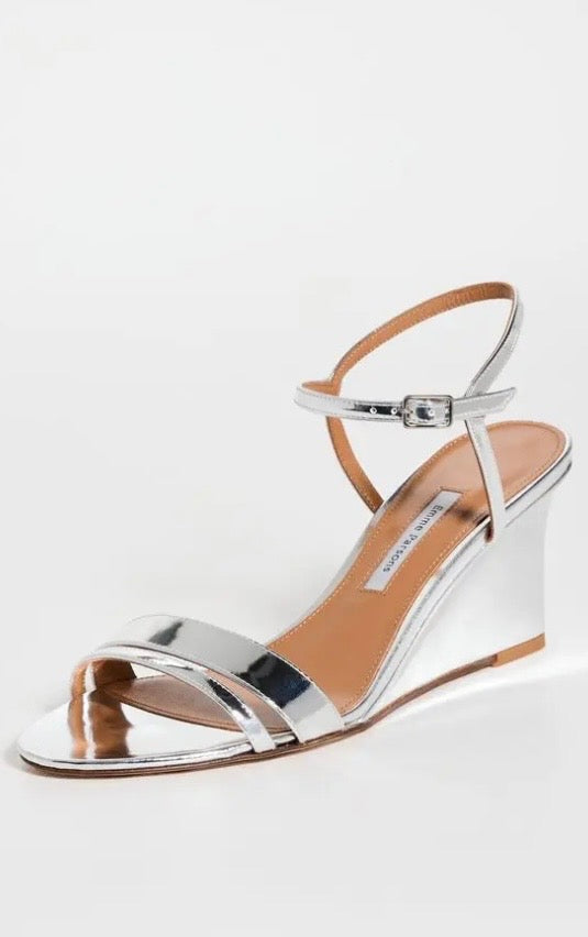 Emme Parsons - Metallic Wedged Sandals