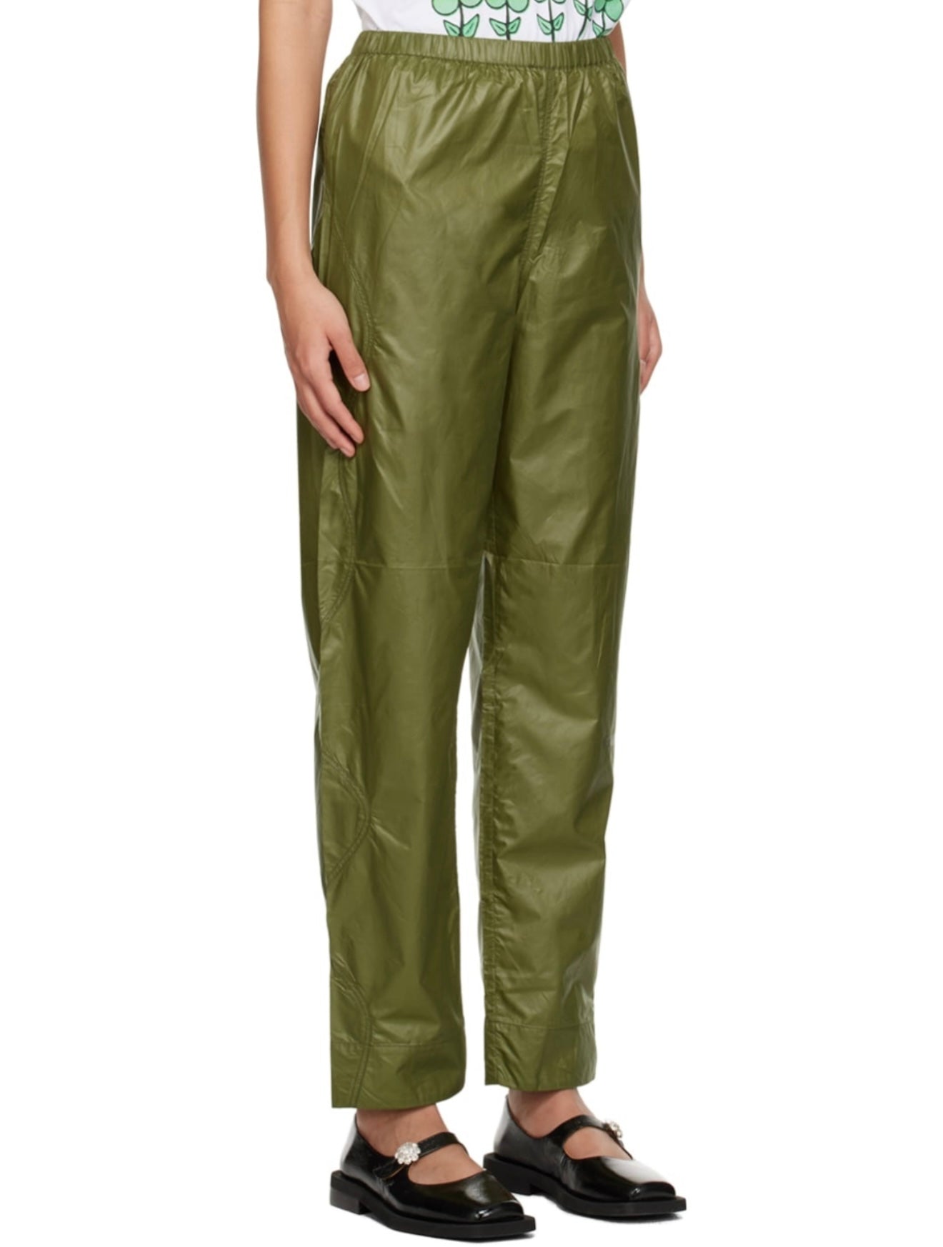 GANNI
Khaki Elasticized Trousers