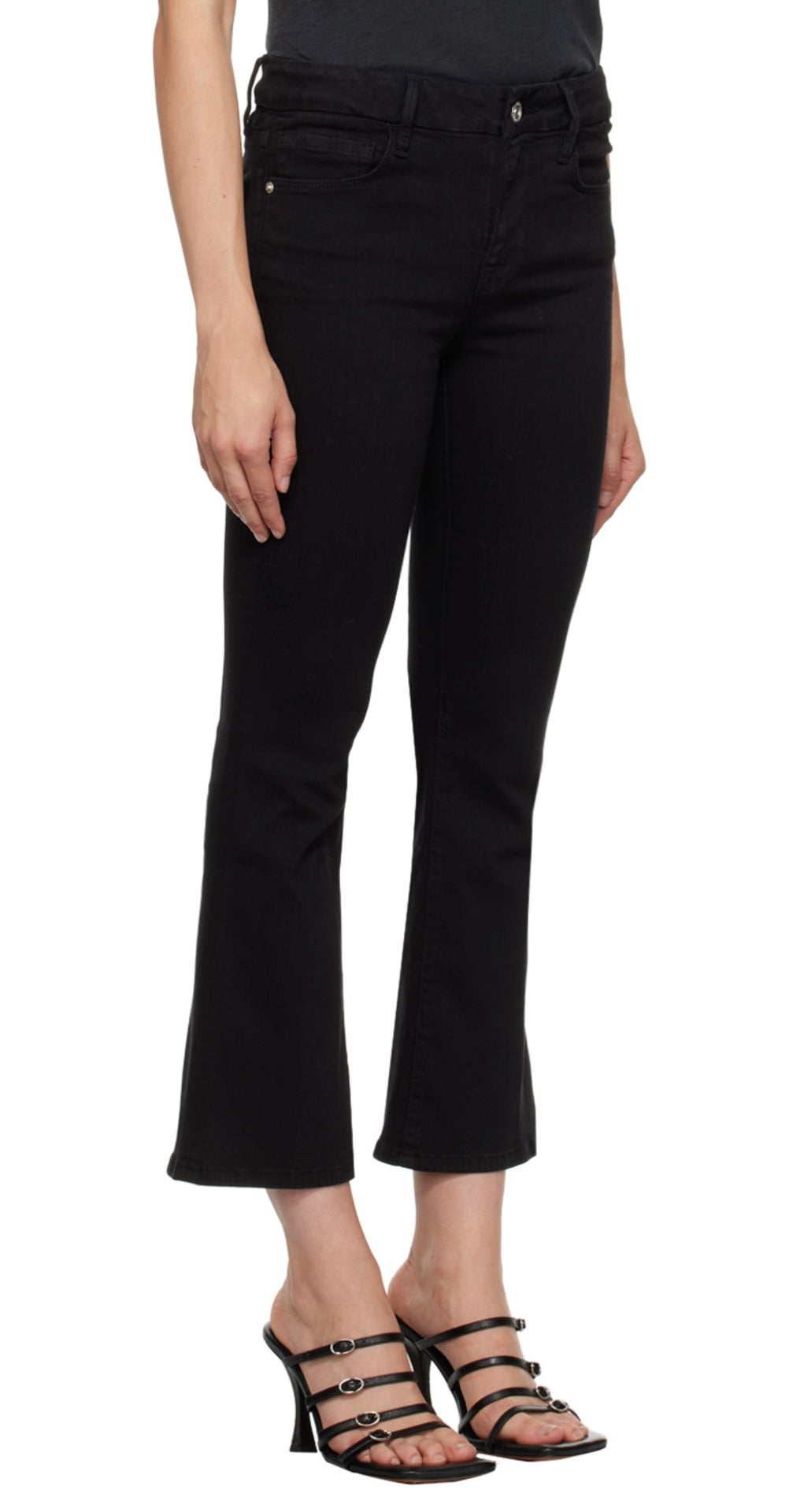 FRAME - Black “Le Crop Mini Boot” Jeans