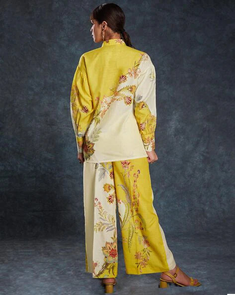 ALEMAIS ira printed linen shirt and pants