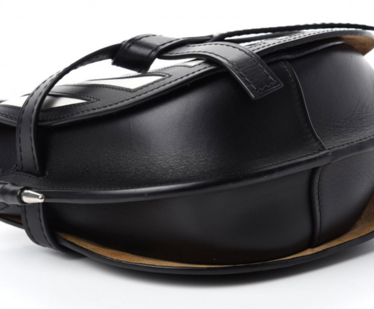 LOEWE -
Calfskin Small Gate Crossbody Bag Black White