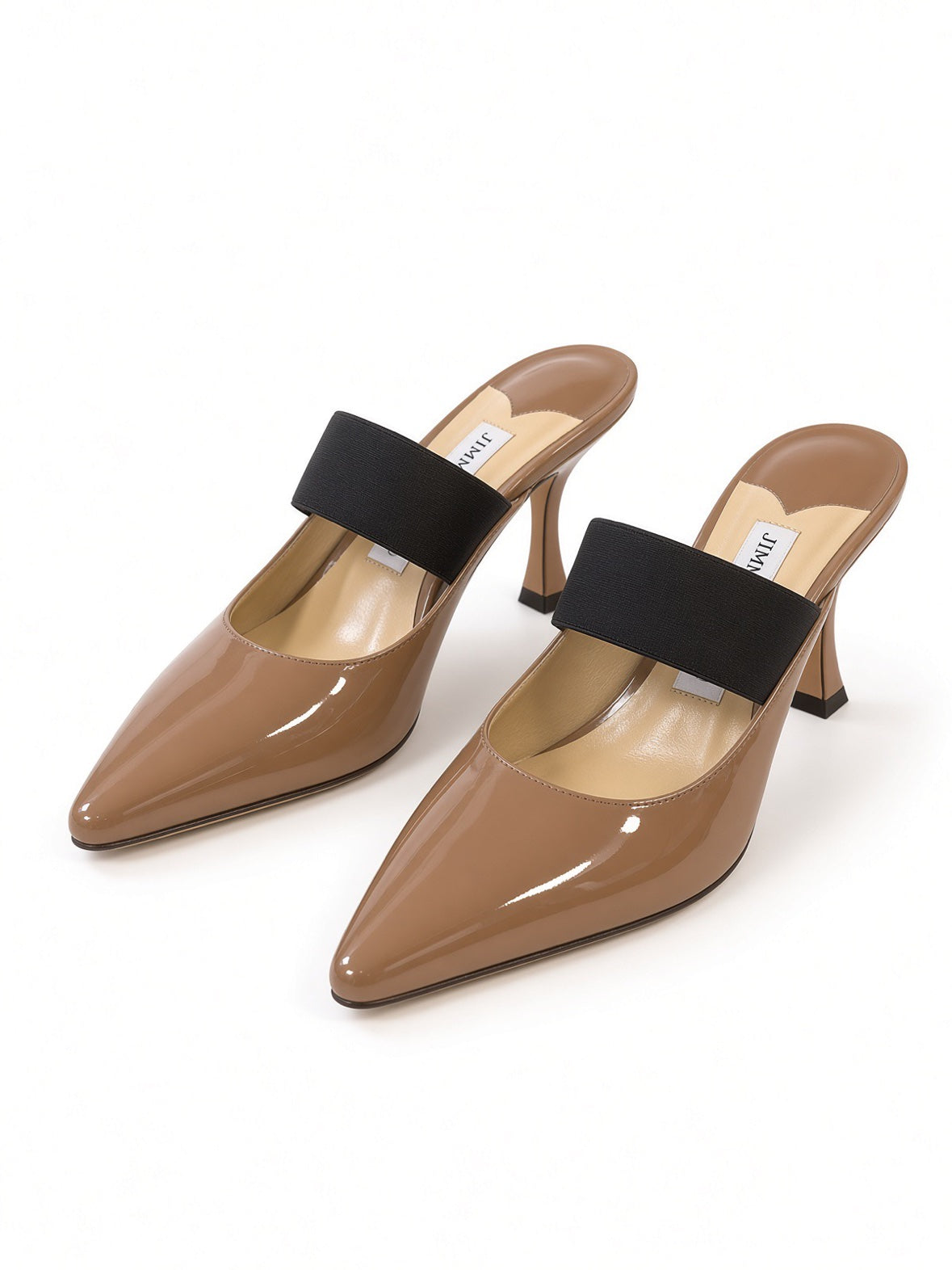 Jimmy Choo Nude Patent Leather Mules