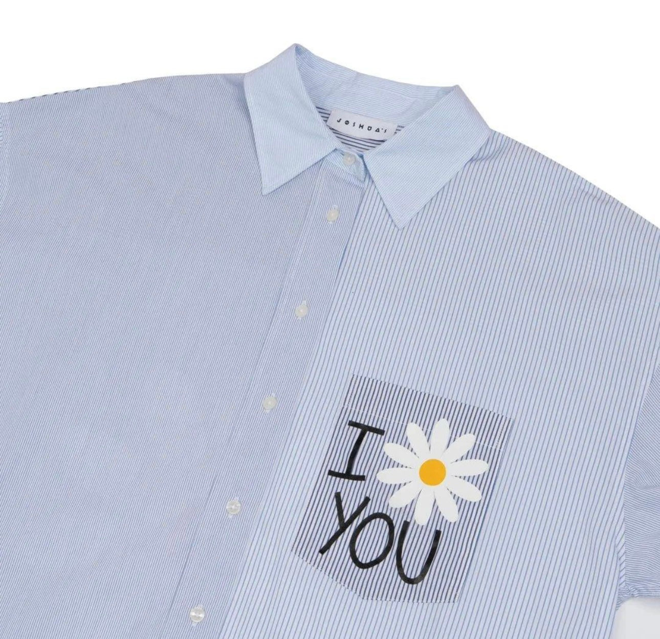 JOSHUA SANDERS "I FLOWER YOU" OVERSIZED STRIPED BLOUSE
