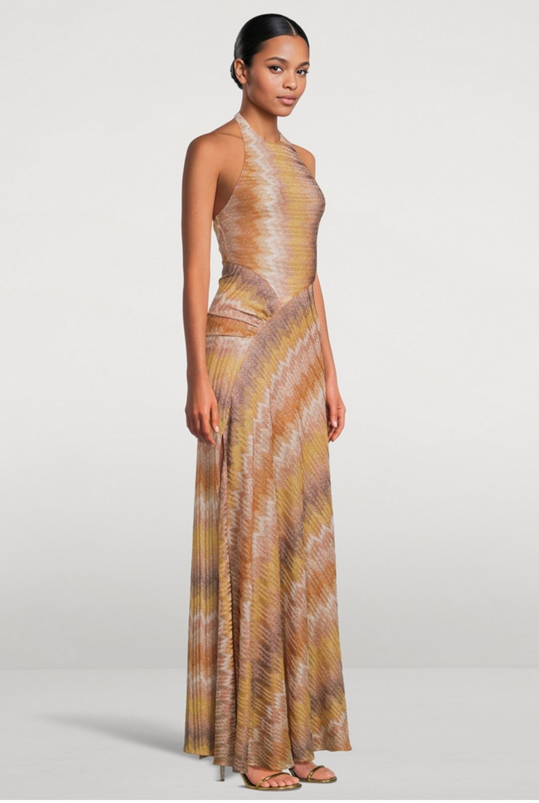Missoni Copper Printed Evening Dress