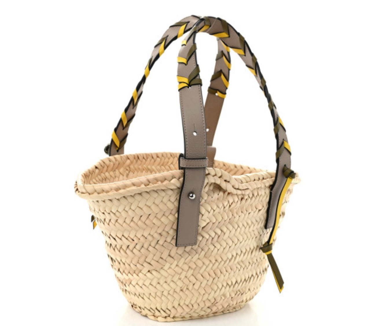 Loewe Beige Small Trimmed Basket Shoulder Bag