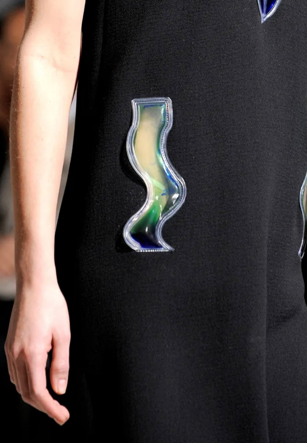 Christopher Kane Short Samantha Aqua Wool Crepe Dress