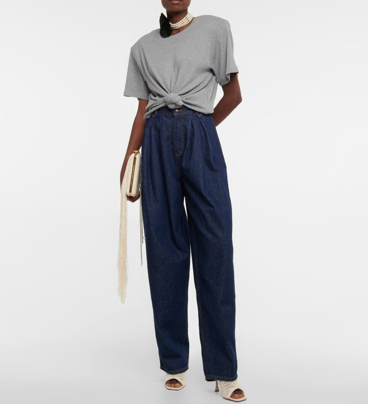 MAGDA BUTRYM
Cropped cotton-blend T-shirt