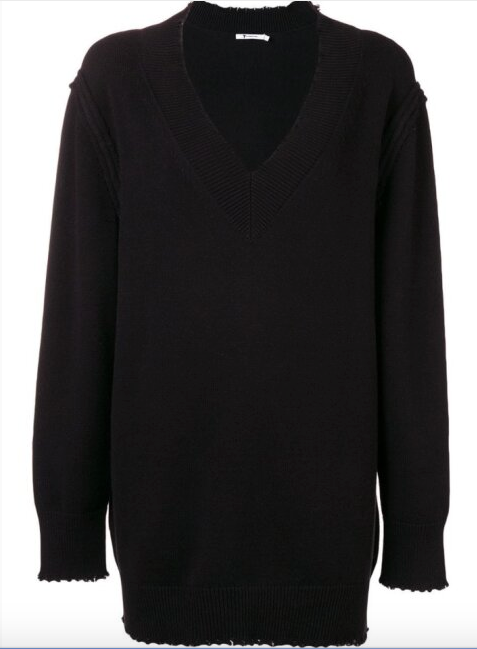 T by Alexander Wang Distressed Sweater Dress