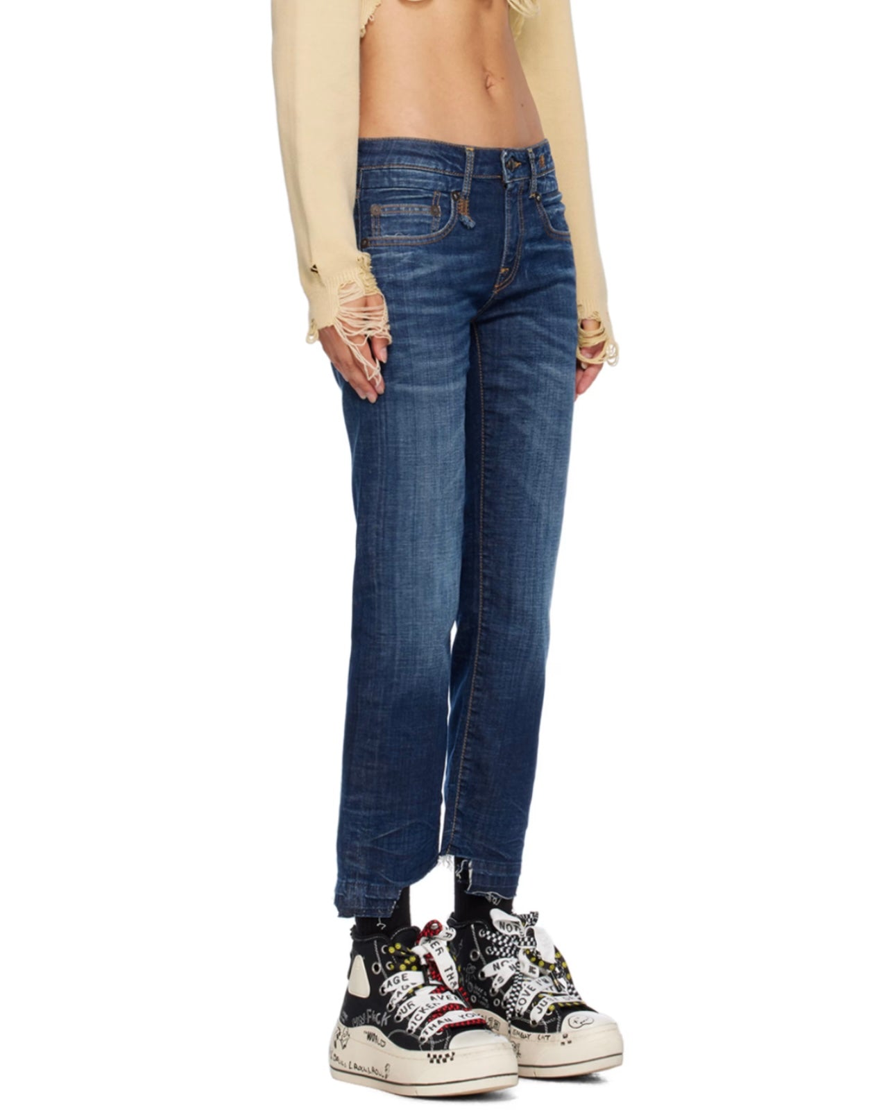 R13
Indigo Boy Straight Jeans