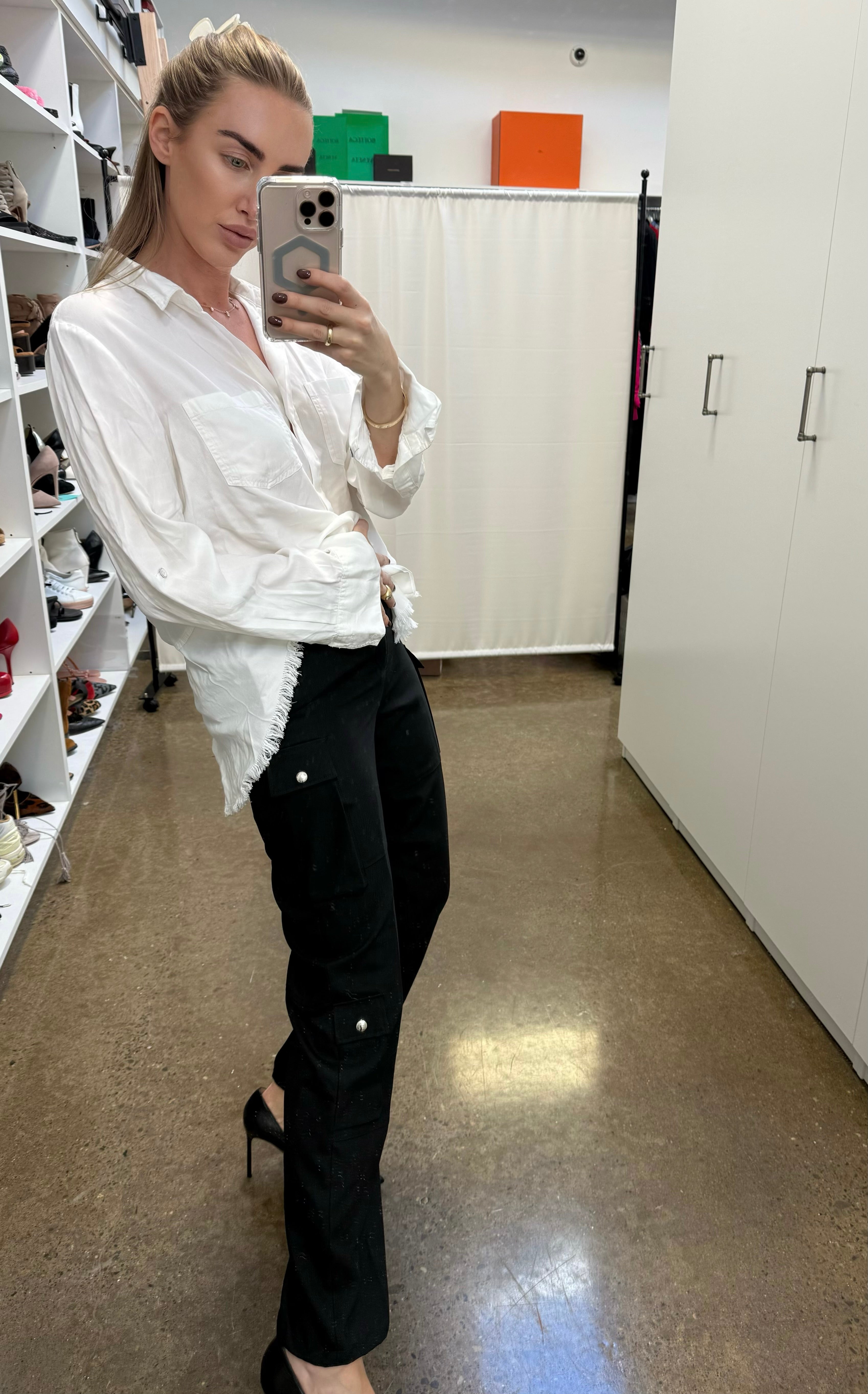 GIVENCHY - BLACK CARGO PANTS