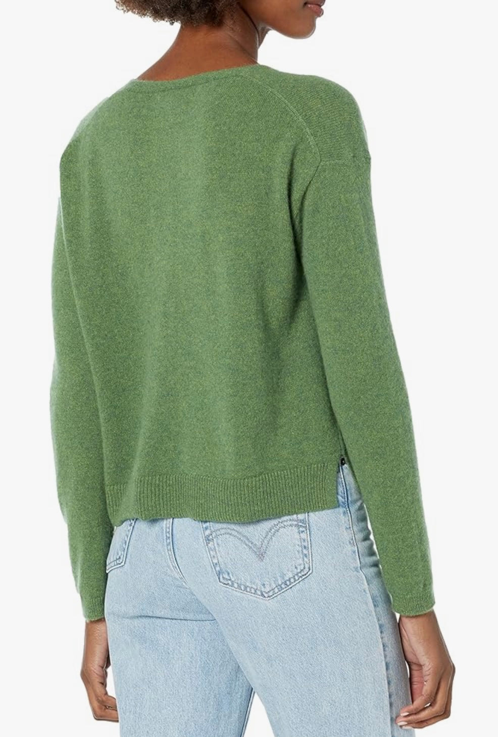 VELVET - Green Cashmere Cardigan