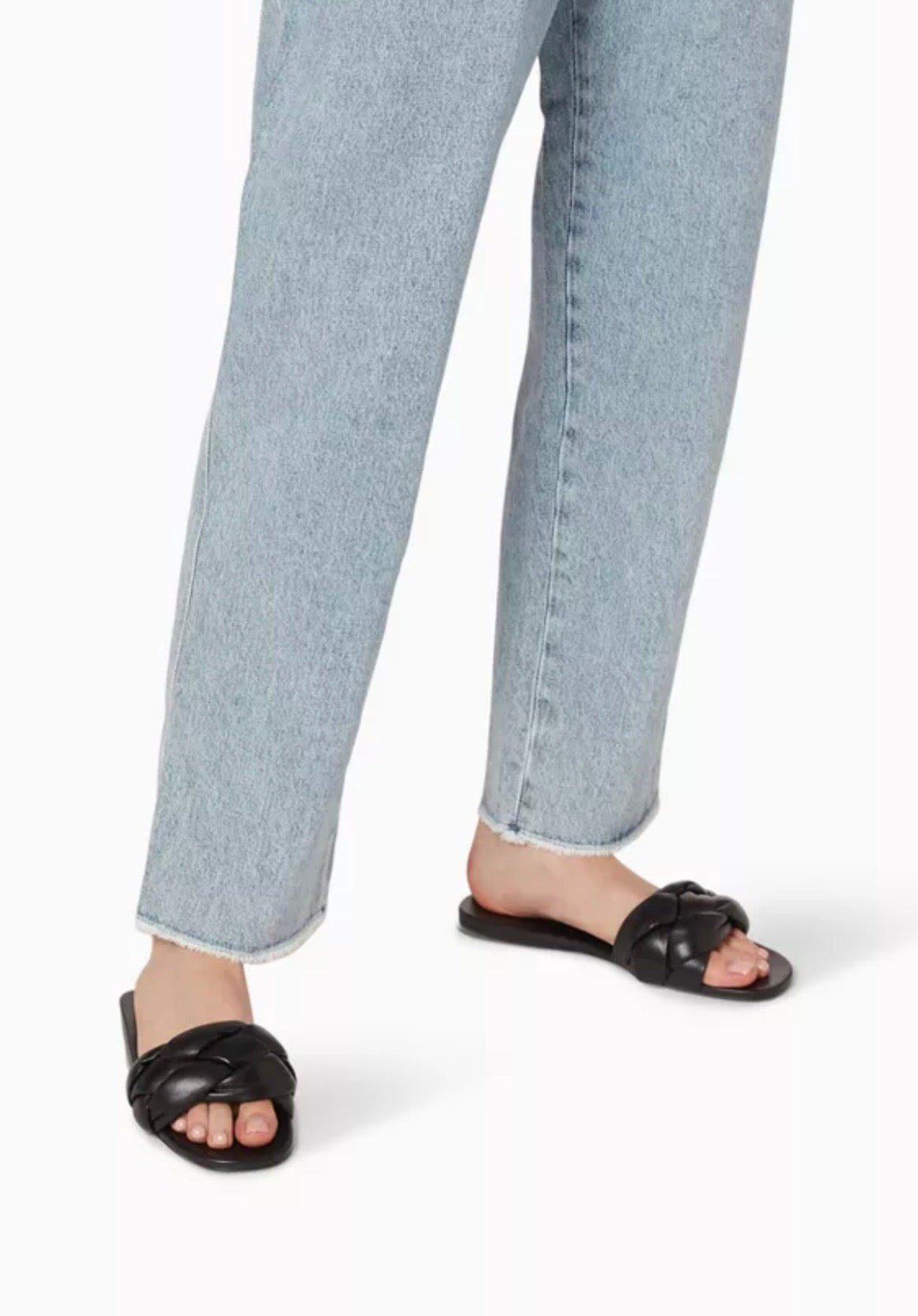 MIU MIU black braided sandals