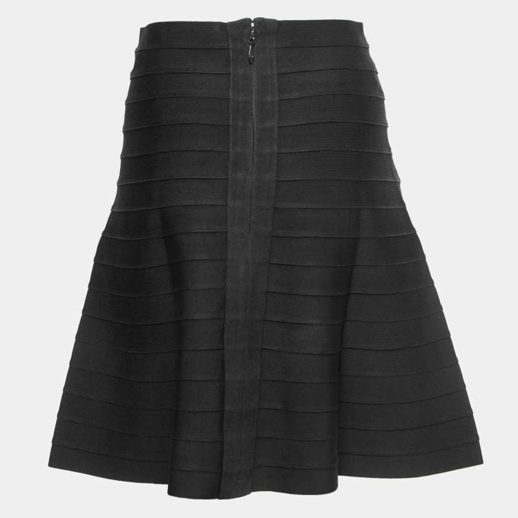 HERVE LEGER bandage fit and flare skirt
