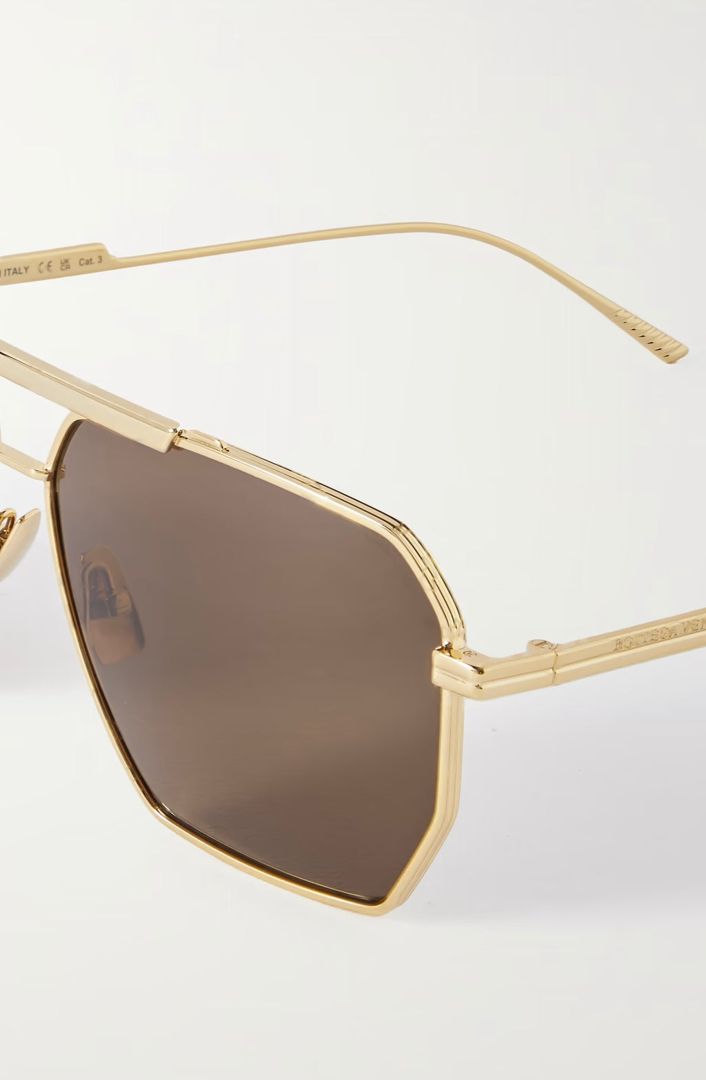 BOTTEGA VENETA EYEWEAR
Aviator-Style Gold-Tone Sunglasses