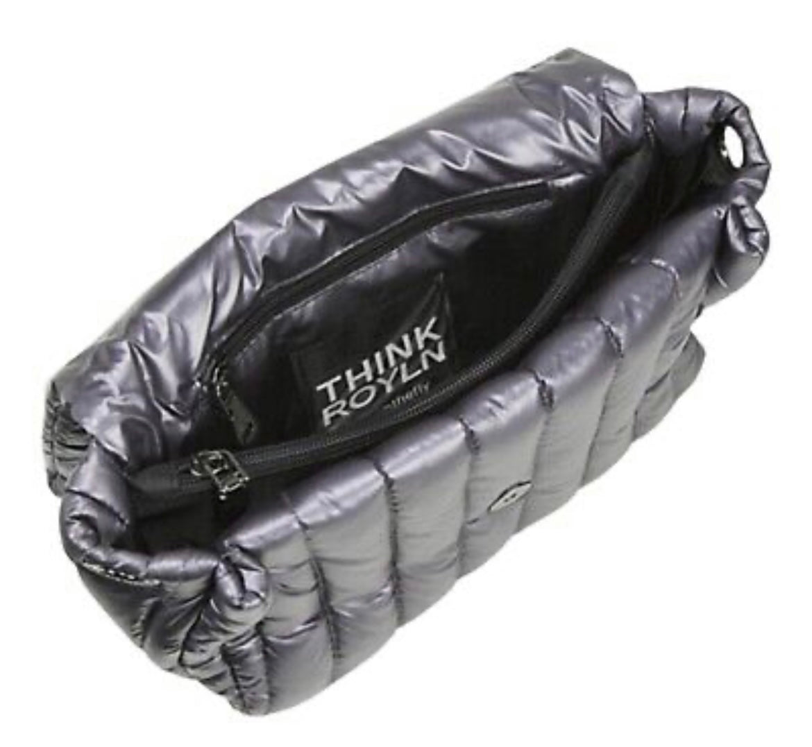 THINK ROYLN pewter metallic bag