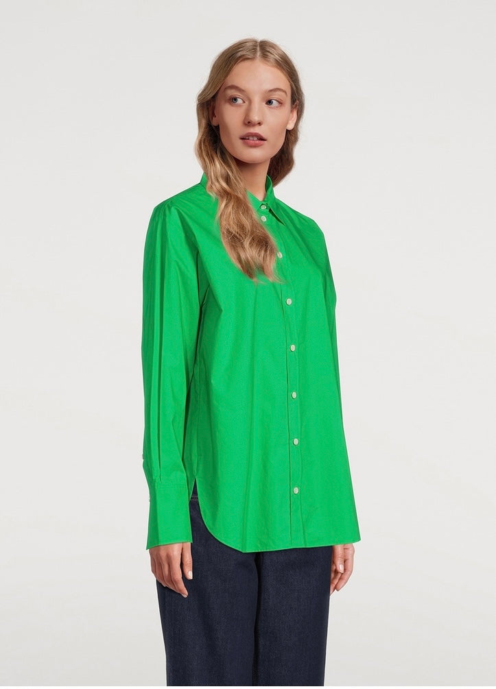 FRAME - oversized poplin button-up shirt