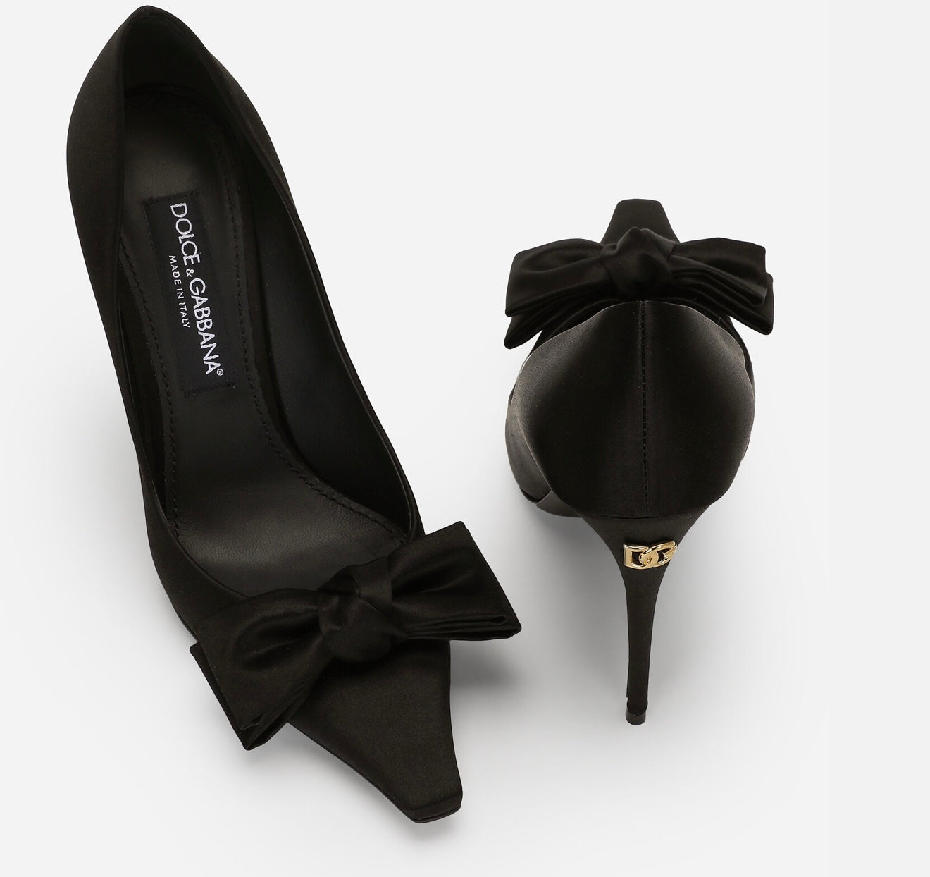 DOLCE & GABBANA - Satin pumps with bow detail