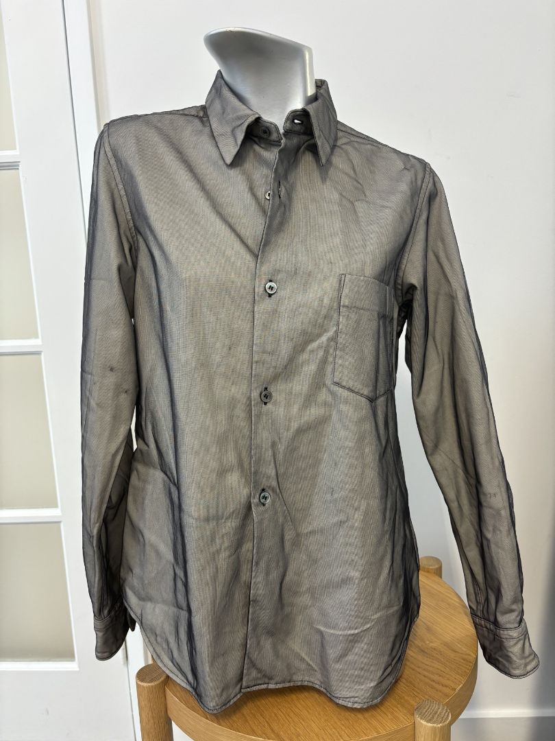 Comme Des Garcons Gray Button Down Top