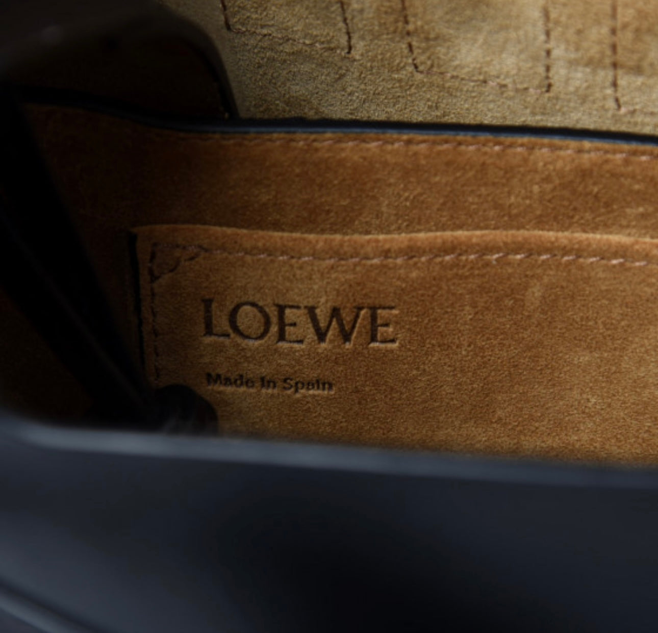 LOEWE -
Calfskin Small Gate Crossbody Bag Black White