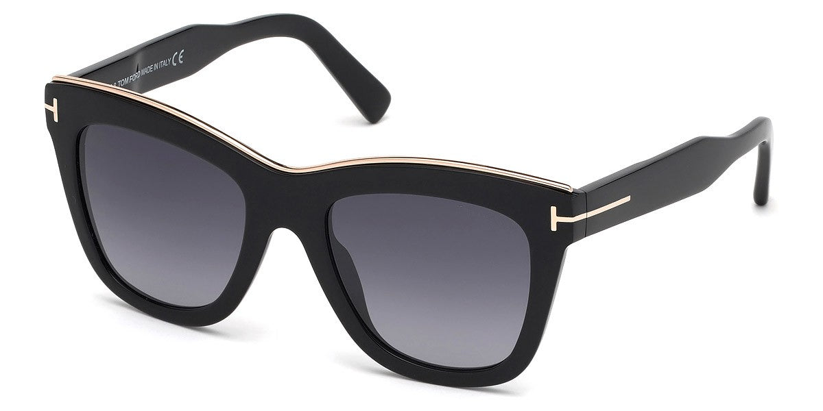 TOM FORD FT0685 sunglasses, black with silver top of frames