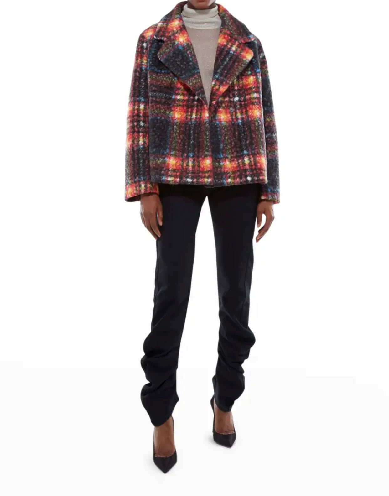 Apparis
Sally plaid-print faux wool coat